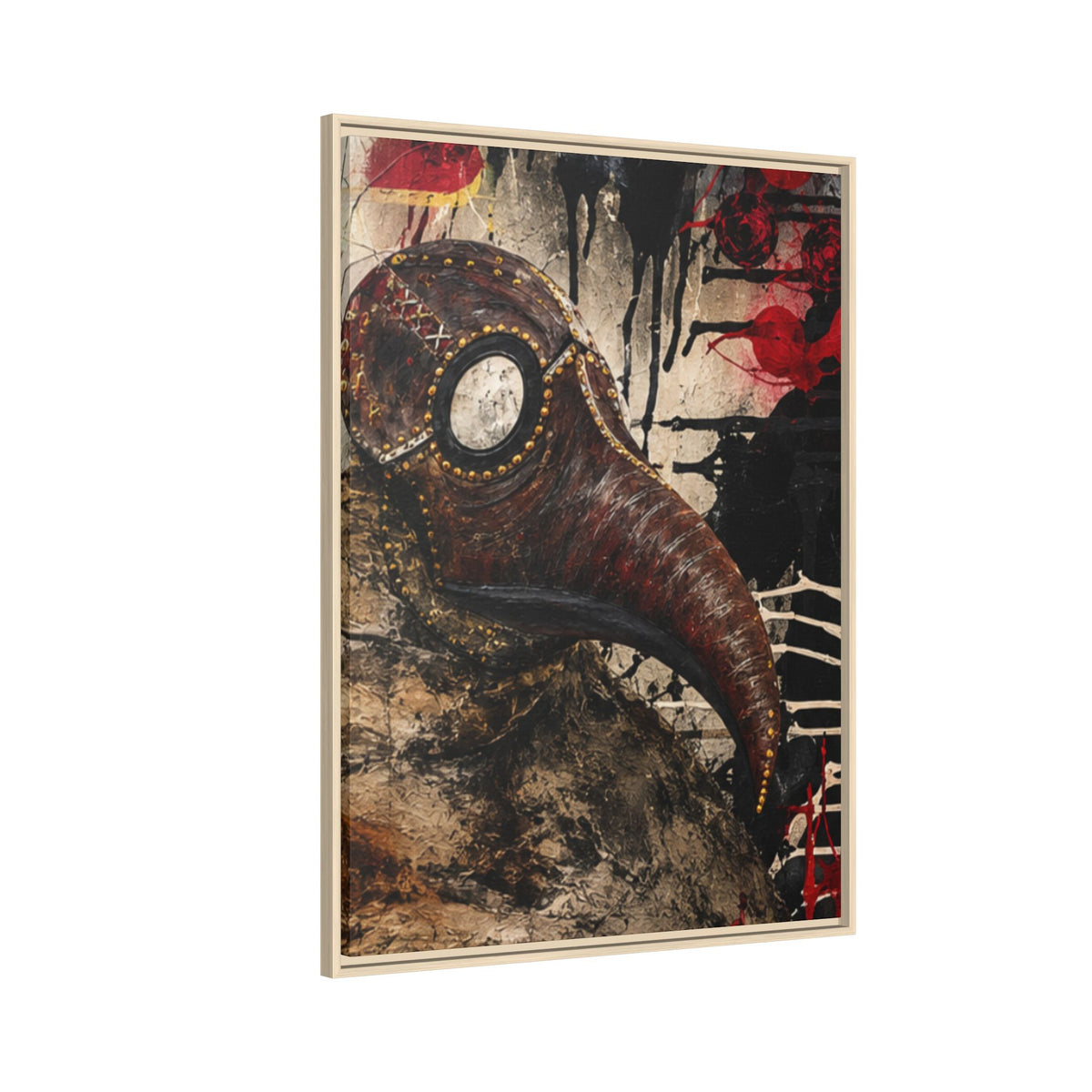 Odd Co. Beauty is Decay – Plague Doctor Framed Canvas | Gothic Dark Wall Art — view 5