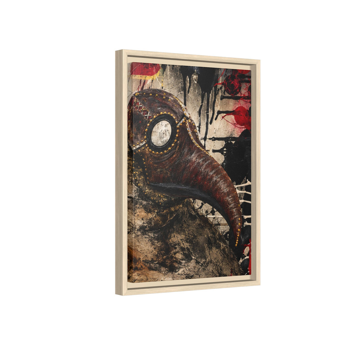 Odd Co. Beauty is Decay – Plague Doctor Framed Canvas | Gothic Dark Wall Art — view 26
