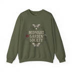 Midnight Garden botanical crest Sweatshirt | Gothic botanicals, floral skull motif — view 3