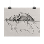What Remains – Botanical Skull Wall Art | Original Charcoal & Graphite Drawing Print — view 9