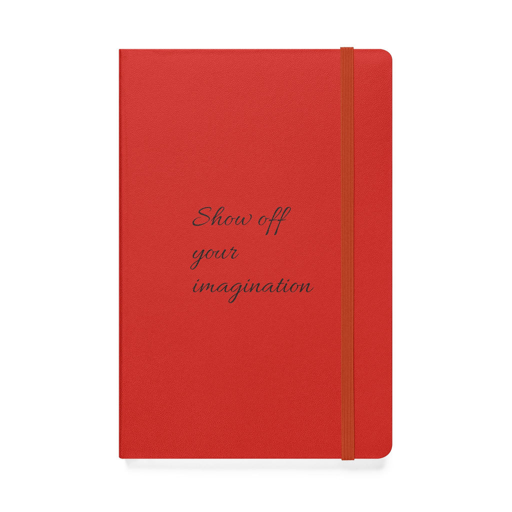 Customizable hardcover notebook with lined cream pages and personalized message option — product view 4