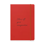 Customizable hardcover notebook with lined cream pages and personalized message option — product view 4