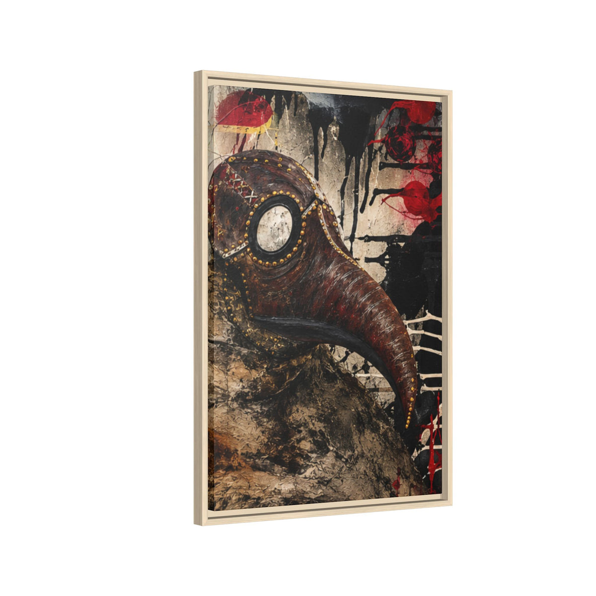 Odd Co. Beauty is Decay – Plague Doctor Framed Canvas | Gothic Dark Wall Art — view 38