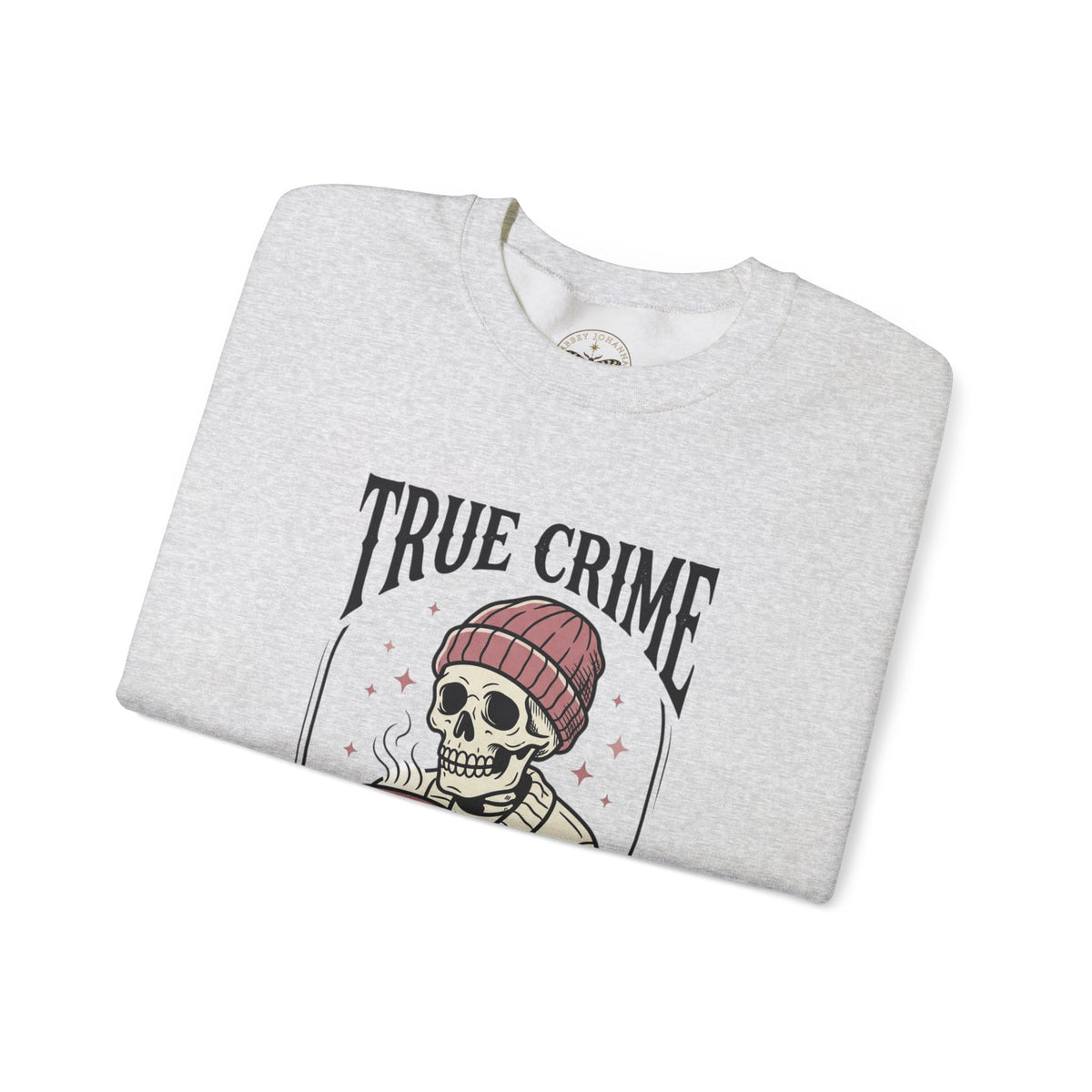 True Crime and Tea Sweatshirt | Skull Tea Mug Graphic, Podcast Lover Crewneck — view 9