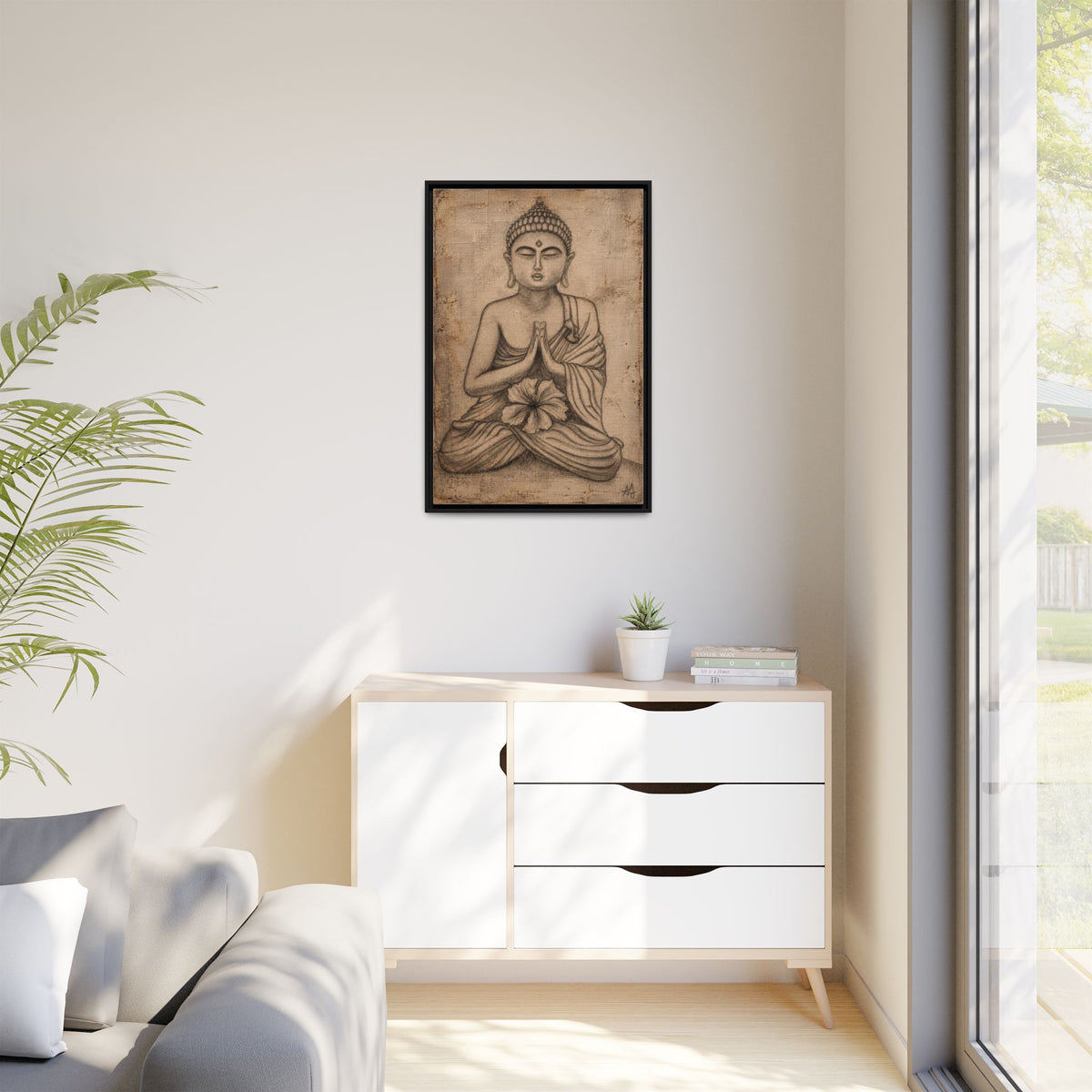 The Quiet Within — Framed Canvas Art | Original Pencil-on-Canvas Artwork by Abbey Johanna — view 21