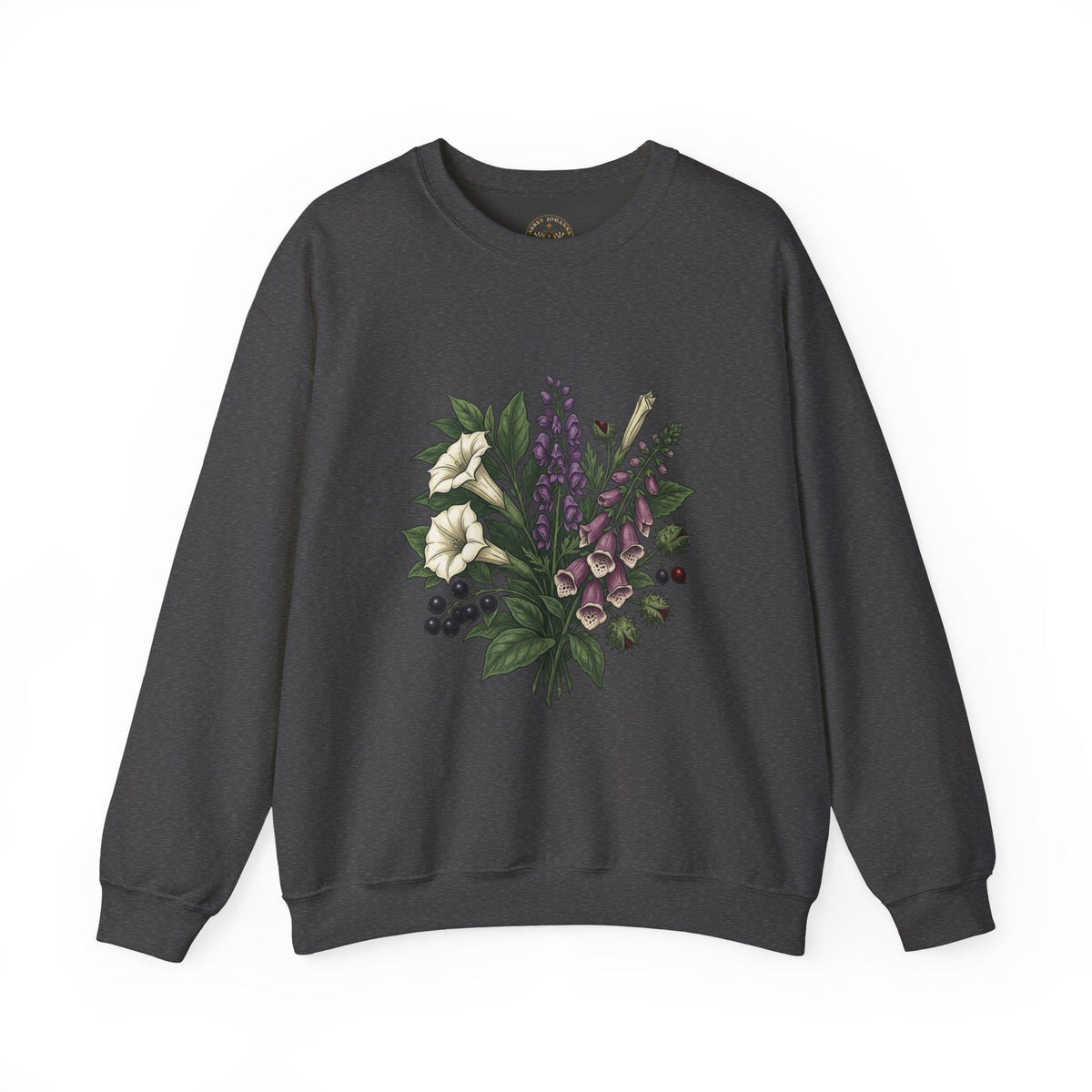 Gothic Floral Crest “Look Don't Touch” Sweatshirt | Gothic Botanicals