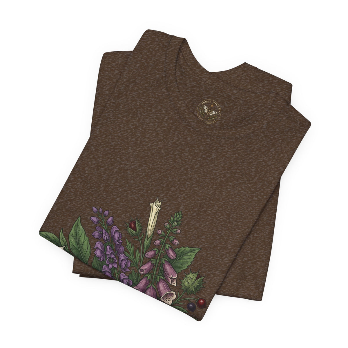 Gothic Botanical 'Look Don't Touch' Tee | Dark Floral Illustration