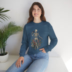 Skeleton with Blooms Crewneck, Gothic Botanicals sweatshirt