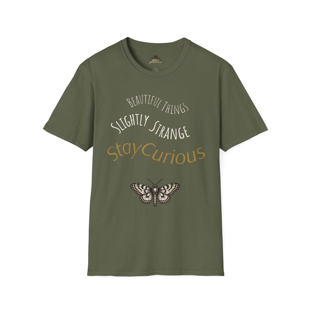 Beautiful Things, Slightly Strange Moth T-Shirt | Quirky Graphic Tee | Stay Curious Shirt — view 2