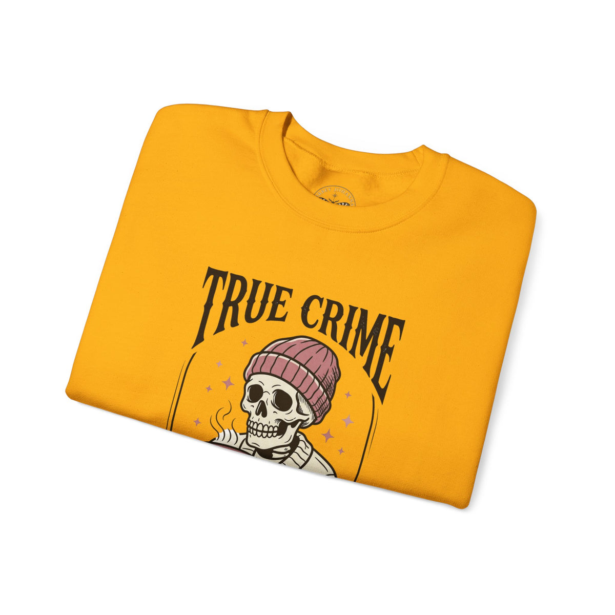 True Crime and Tea Sweatshirt | Skull Tea Mug Graphic, Podcast Lover Crewneck — view 12