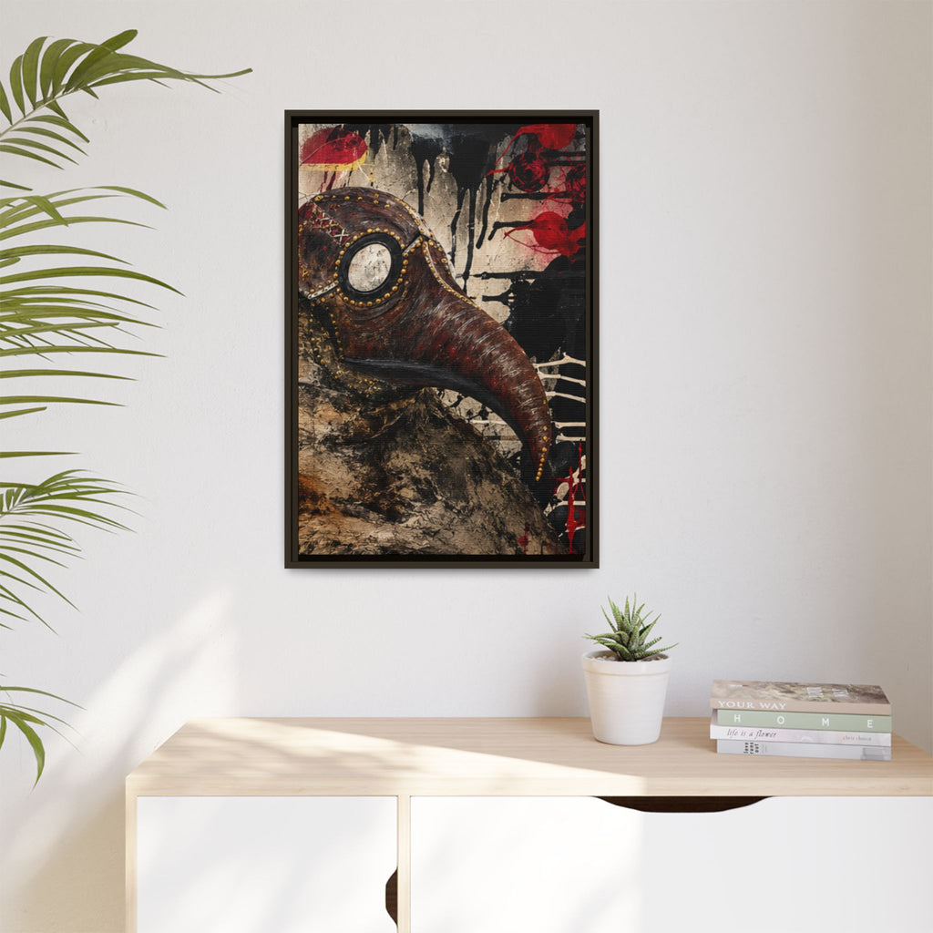 Odd Co. Beauty is Decay – Plague Doctor Framed Canvas | Gothic Dark Wall Art — view 45