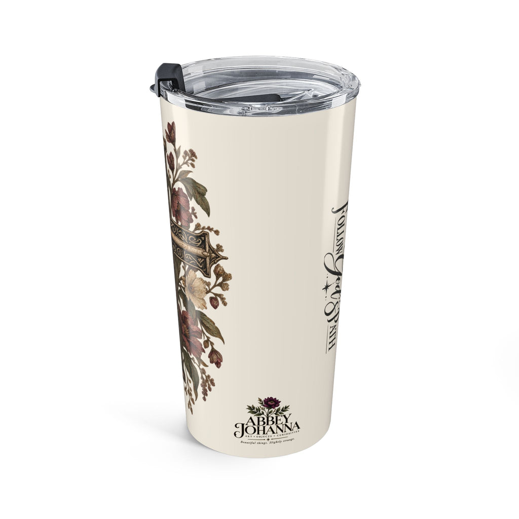 20oz Floral Cross Tumbler — Faith Scripture Travel Mug — view 6
