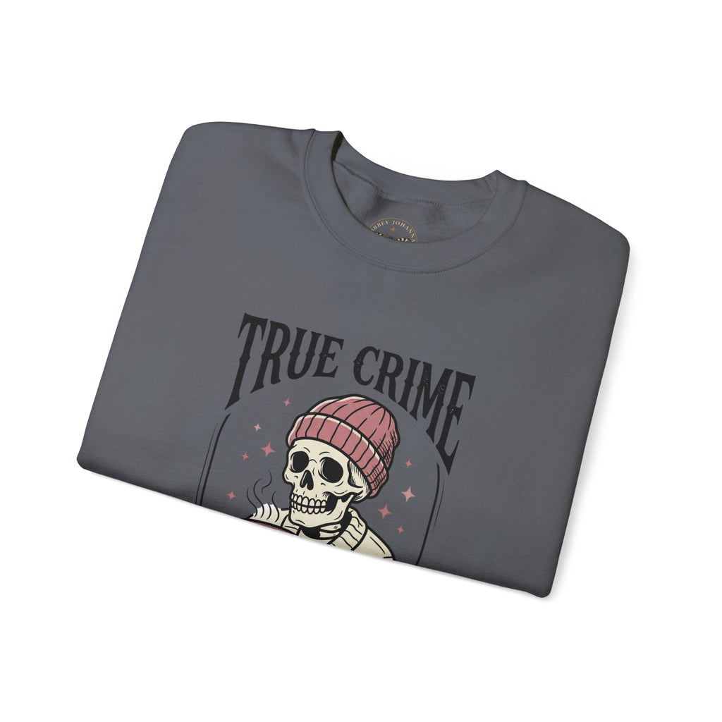 True Crime and Tea Sweatshirt | Skull Tea Mug Graphic, Podcast Lover Crewneck — view 24