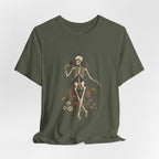 Skeleton with Wildflowers Tee | Gothic Botanicals, Victorian Floral — view 9
