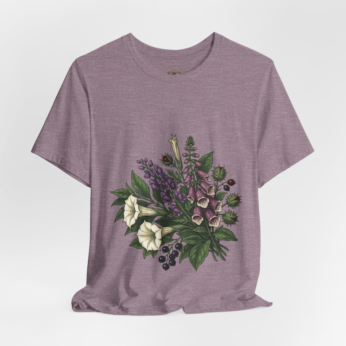Gothic Botanical 'Look Don't Touch' Tee | Dark Floral Illustration