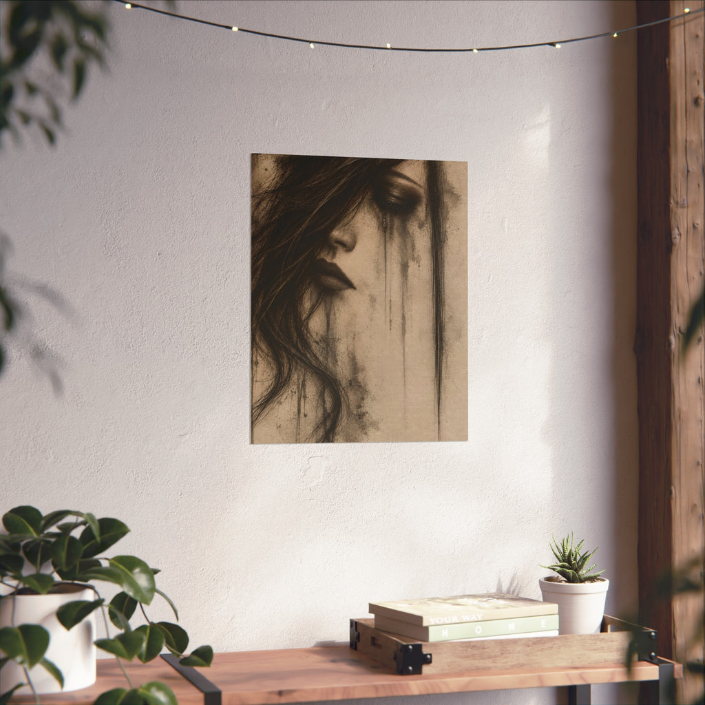 Moody Dark Portrait Wall Art | Charcoal & Graphite Fine Art Print — view 14