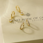 Diamond Huggie Set