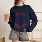 Make a Plan Then Vote Sweatshirt | Midterm Elections Voter Reminder — view 5