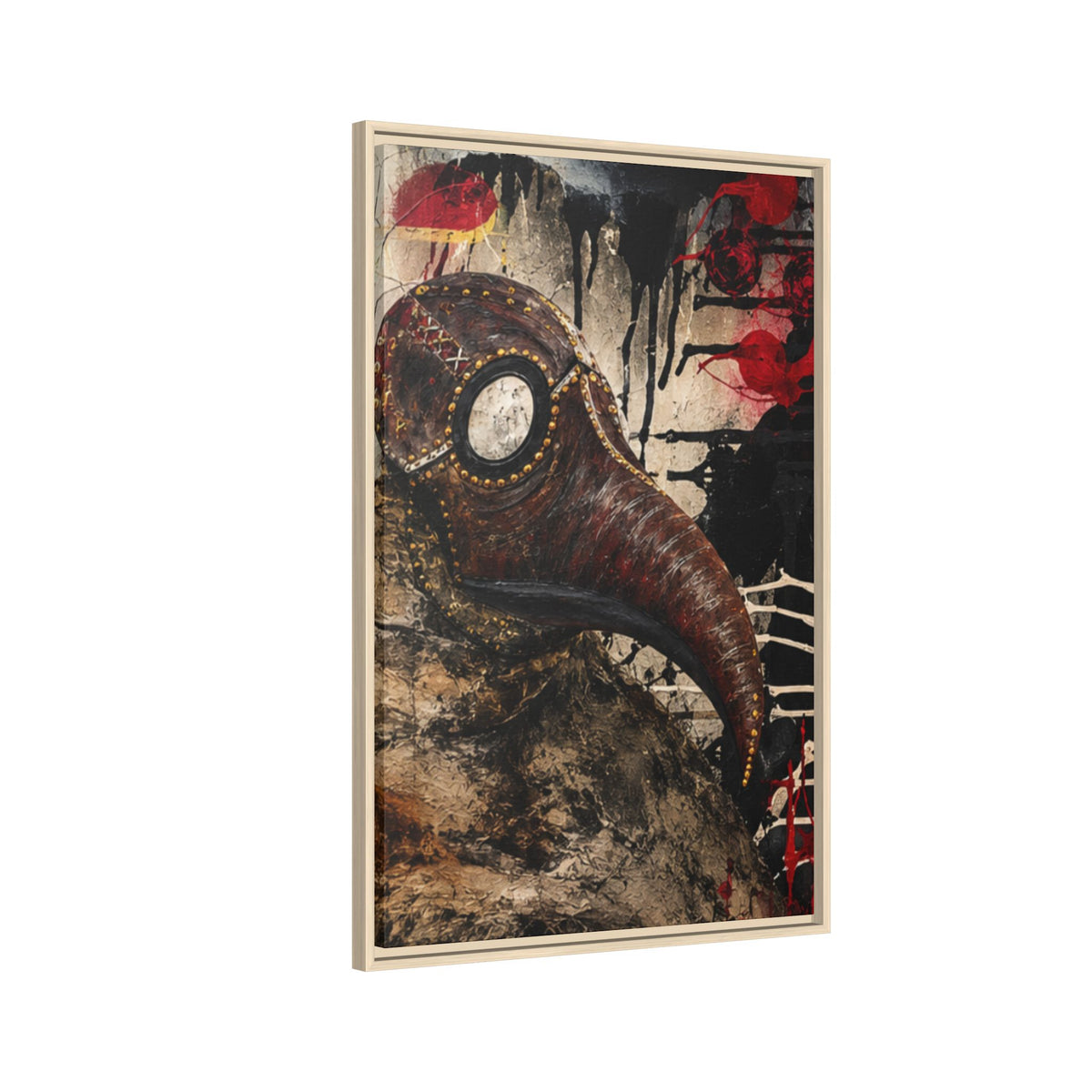 Odd Co. Beauty is Decay – Plague Doctor Framed Canvas | Gothic Dark Wall Art — view 50