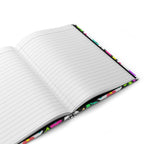 Day of the Dead sugar skull hardcover lined journal with colorful floral design — product view 4
