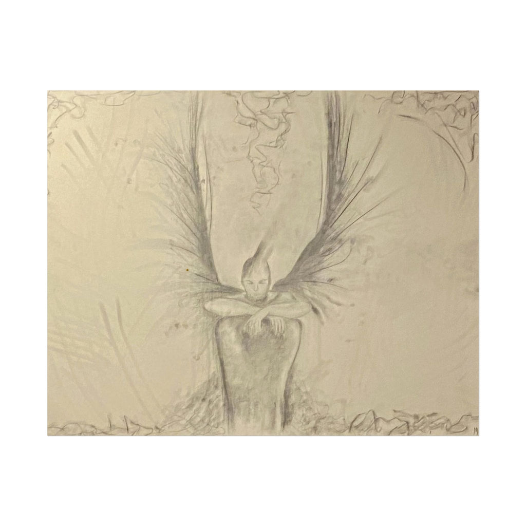 The Guardian — Original Charcoal Fine Art Print | Textured Watercolor Paper