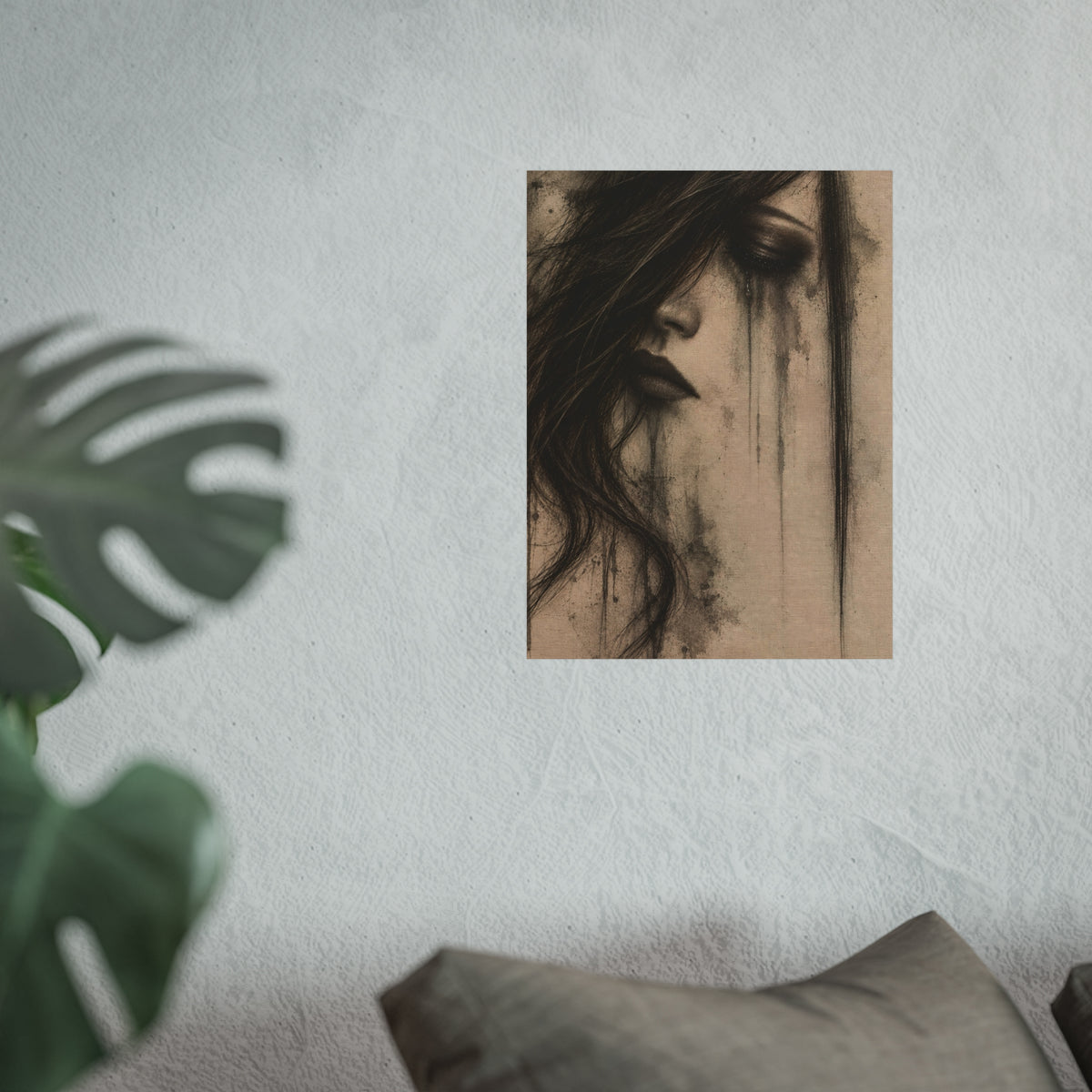 Moody Dark Portrait Wall Art | Charcoal & Graphite Fine Art Print — view 11