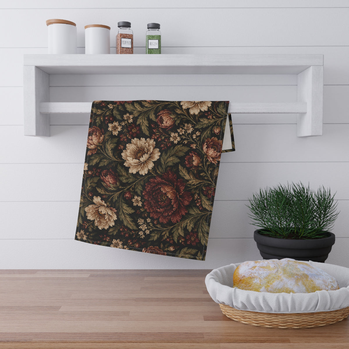 Midnight Garden Cotton Twill Tea Towel | The Fall Collection