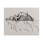 What Remains – Botanical Skull Wall Art | Original Charcoal & Graphite Drawing Print — view 6