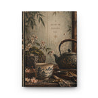 Vintage Tea Still Life Hardcover Journal — 'Quieter, Kinder, You' Matte Notebook — view 3