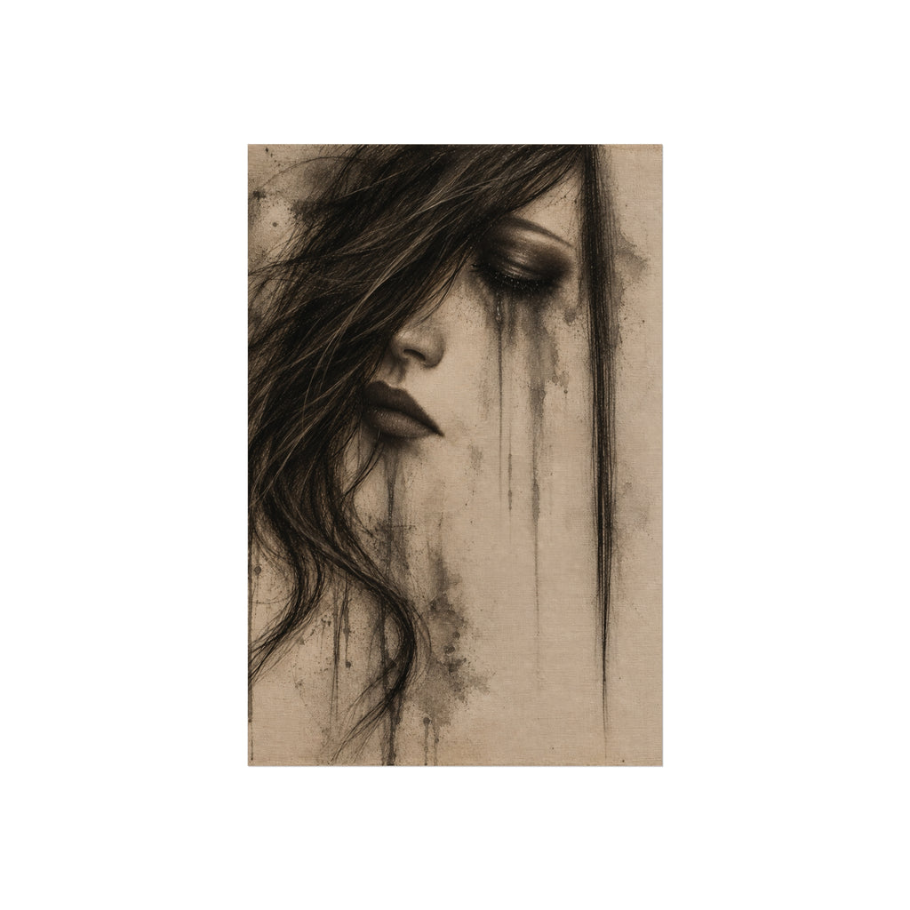 Moody Dark Portrait Wall Art | Charcoal & Graphite Fine Art Print — view 6