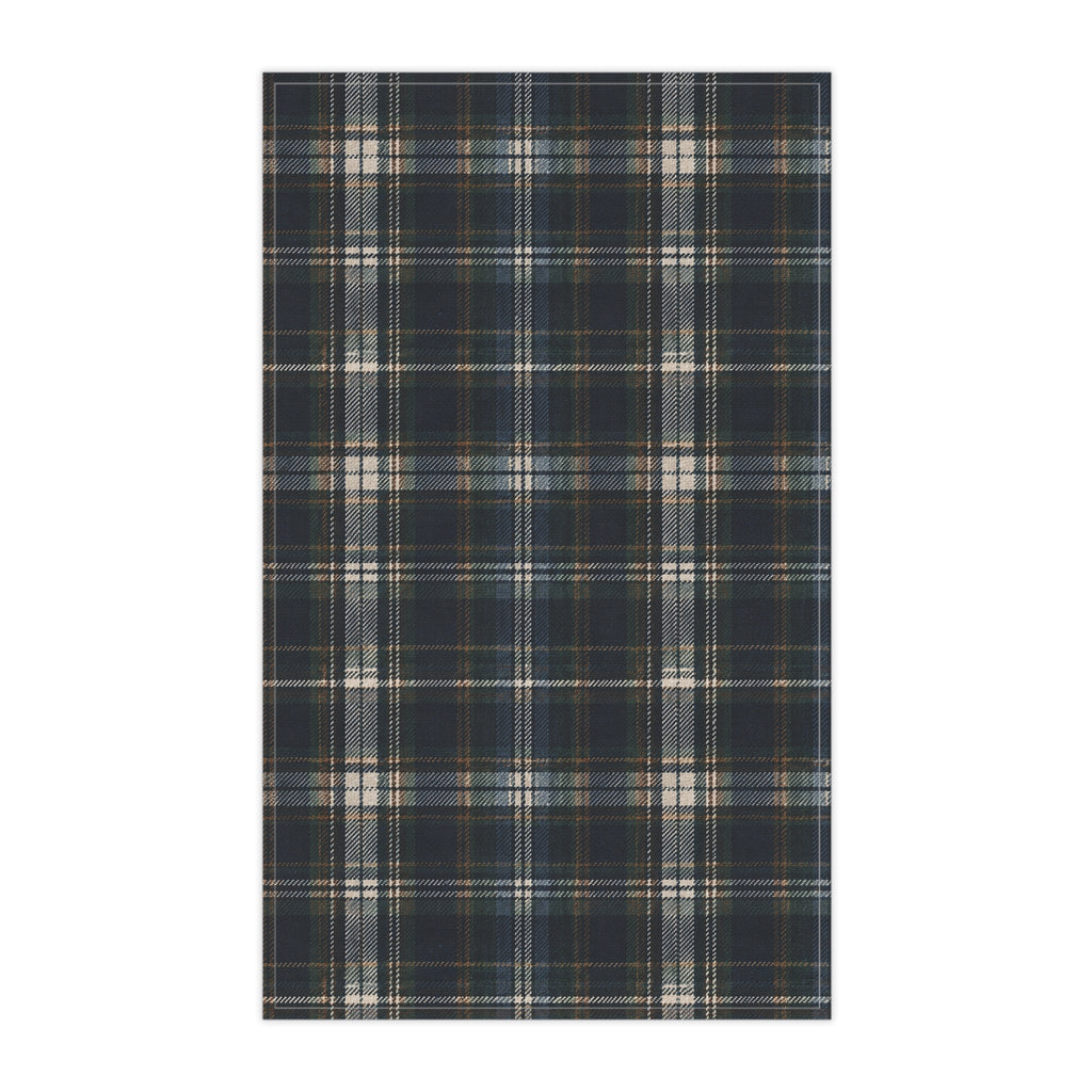 Nocturne Tartan Plaid Cotton Twill Tea Towel | The Winter House Collection