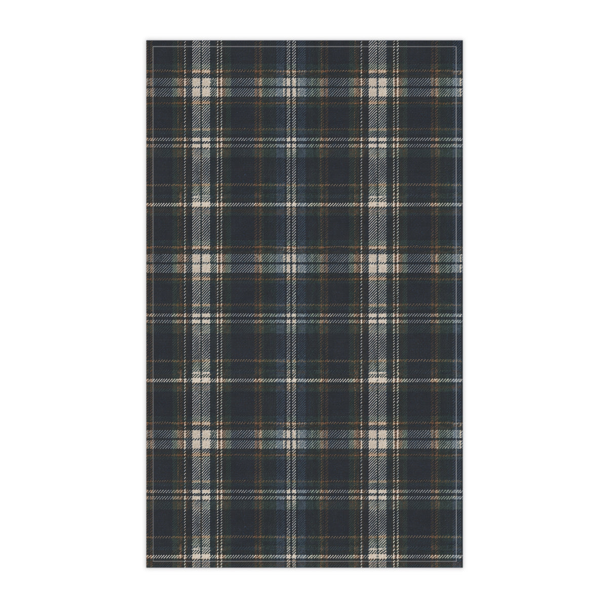 Nocturne Tartan Plaid Cotton Twill Tea Towel | The Winter House Collection