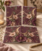 Moonlit Floral Hardcover Journal — Blush & Plum Floral Notebook — view 2