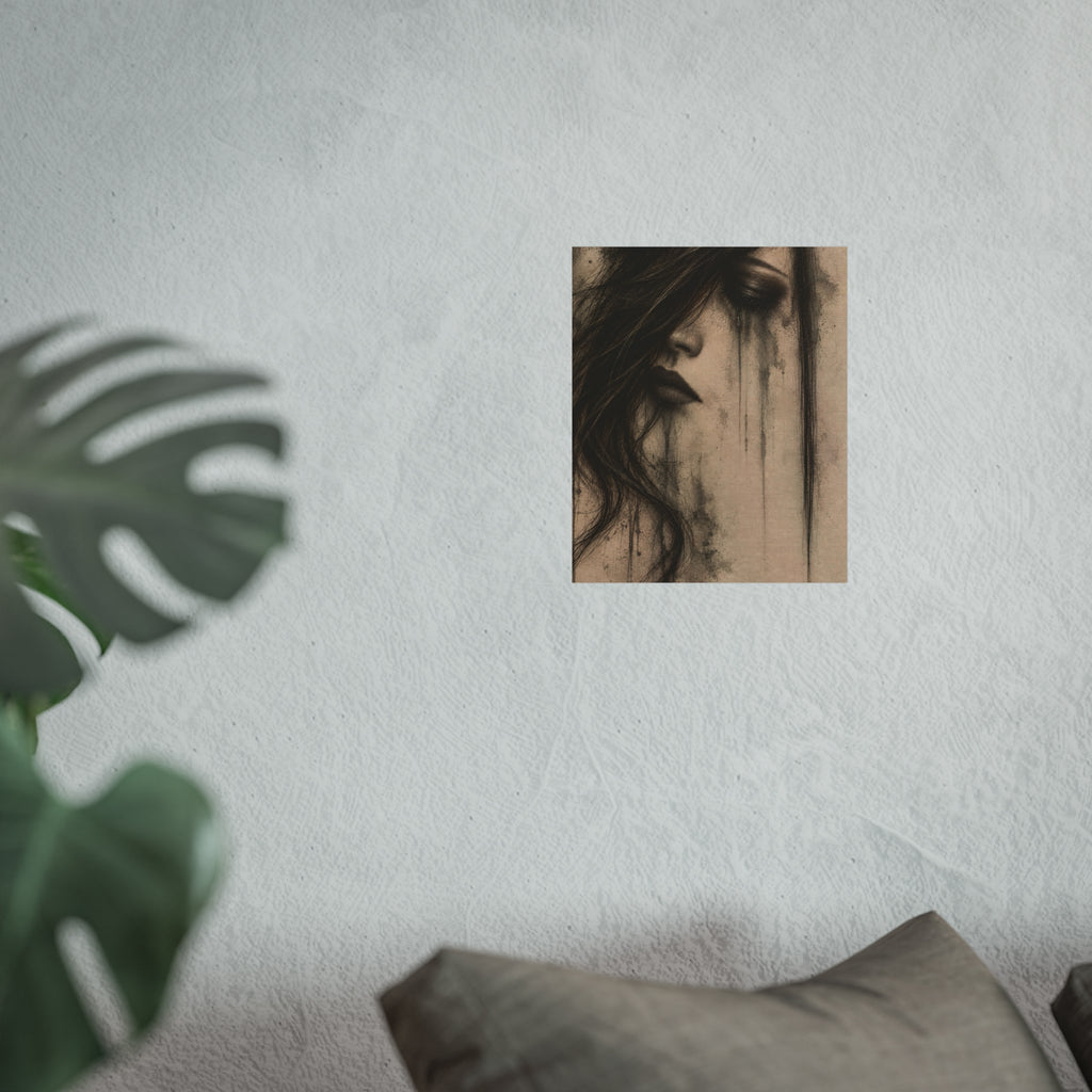 Moody Dark Portrait Wall Art | Charcoal & Graphite Fine Art Print — view 9