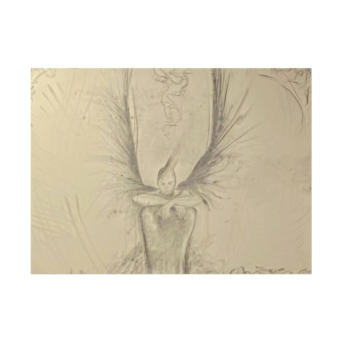 The Guardian — Original Charcoal Fine Art Print | Textured Watercolor Paper