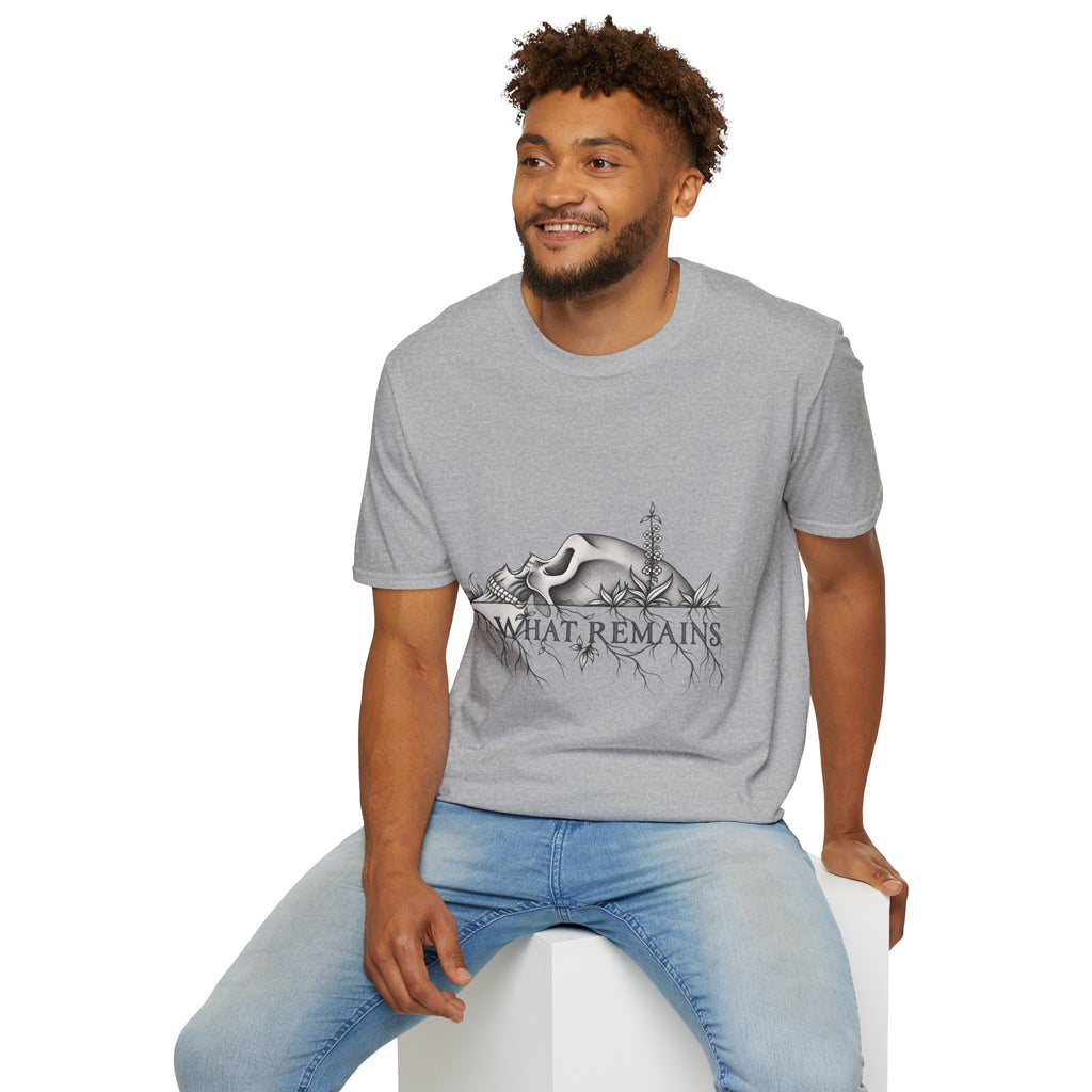 What Remains – Botanical Skull Graphic Tee | Dark Nature Oddities T-Shirt — view 1