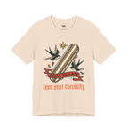 Skate Till Late Skateboard Tee | Traditional Tattoo Flash, Swallows & Banner — view 14