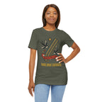 Skate Till Late Skateboard Tee | Traditional Tattoo Flash, Swallows & Banner — view 31