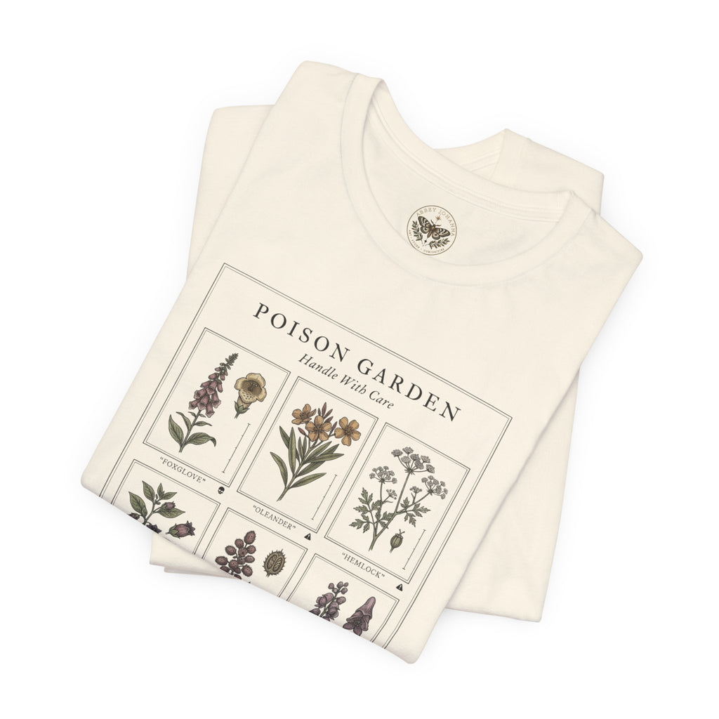Toxicology Field Notes Botanical Illustration Tee | Gothic Botanicals, Vintage Herbarium