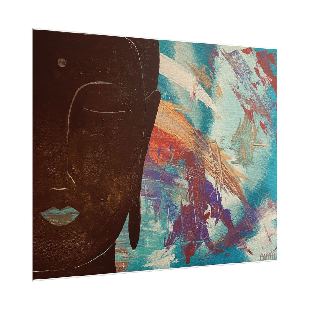 Stillness with Chaos – Abstract Portrait Wall Art | Colorful Modern Fine Art Print