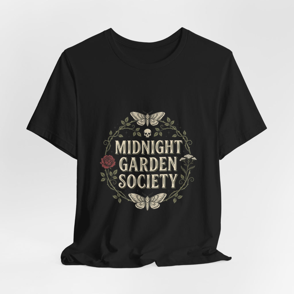 Midnight Garden Society Tee | Gothic Botanicals, Victorian Floral Crest — view 1