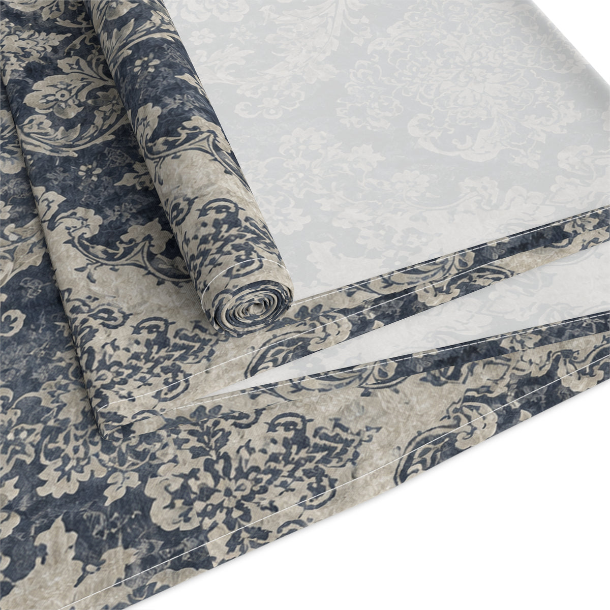 Frosted Relic Cotton Twill Table Runner | The Winter House Collection