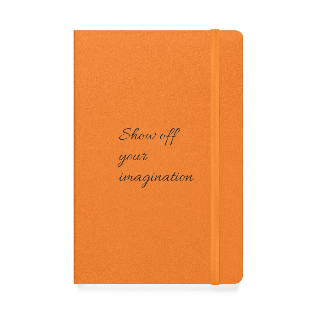 Customizable hardcover notebook with lined cream pages and personalized message option — product view 3