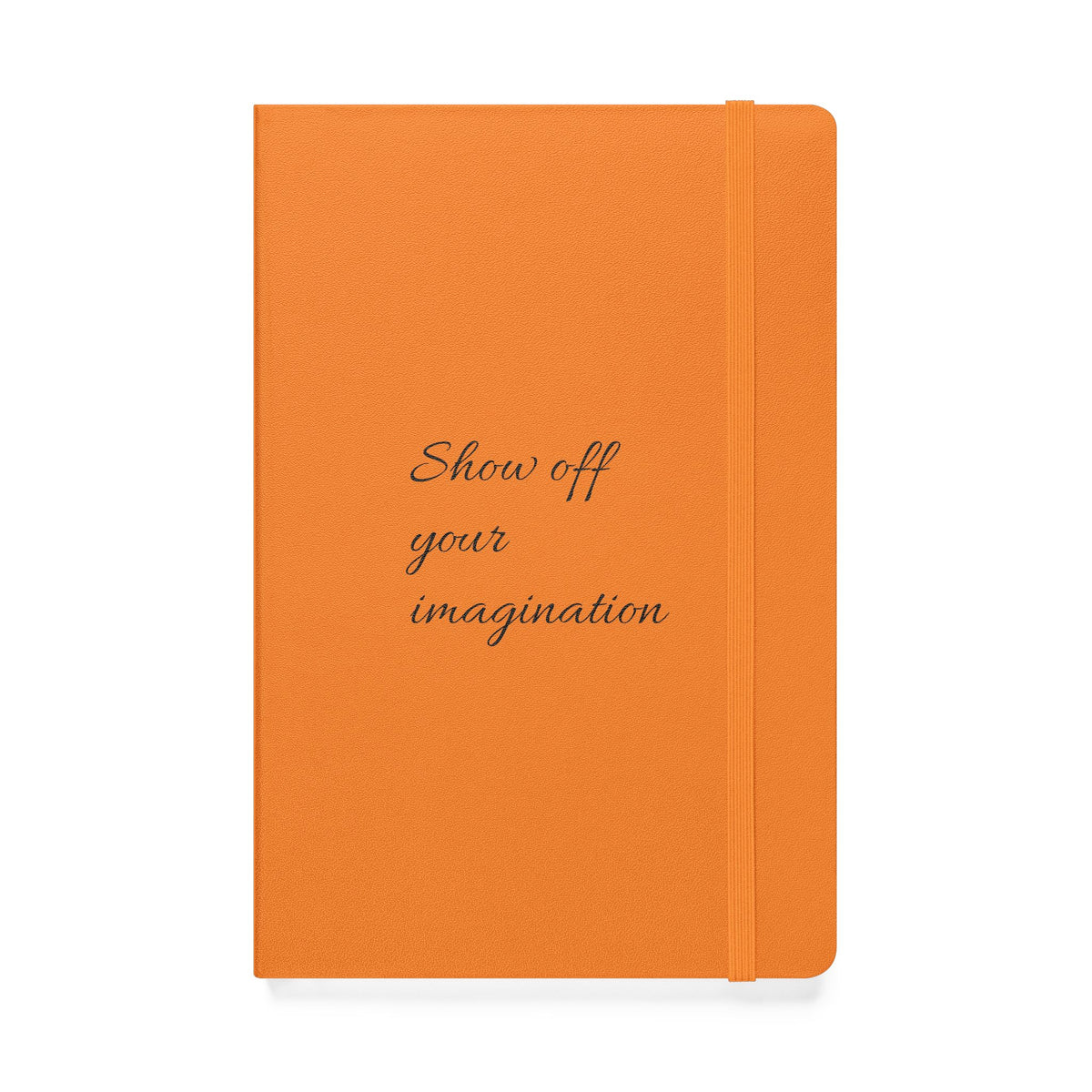 Customizable hardcover notebook with lined cream pages and personalized message option — product view 3