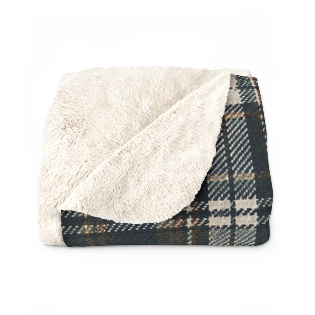 Nocturne Tartan Sherpa Throw | The Winter House Collection