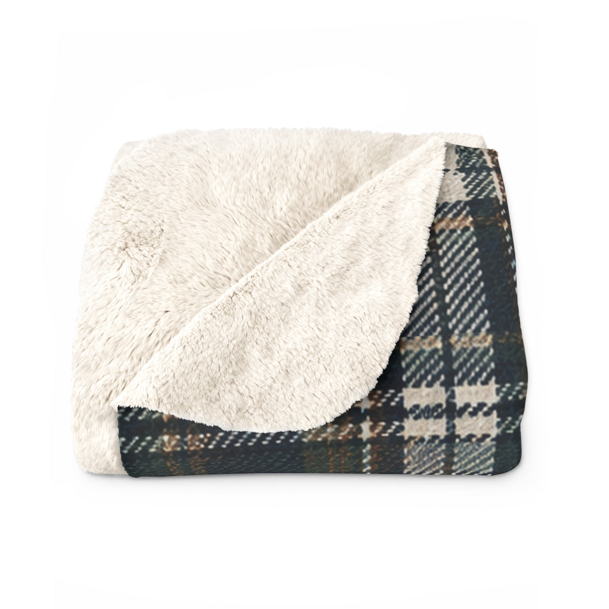 Nocturne Tartan Sherpa Throw | The Winter House Collection