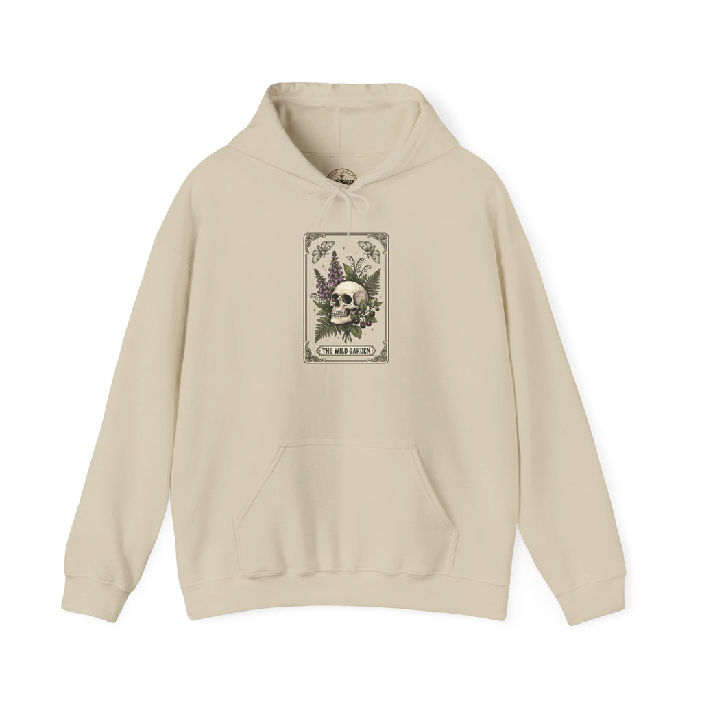 Skull & Fern Tarot Card Hoodie | Gothic Botanicals, Victorian Macabre — view 3