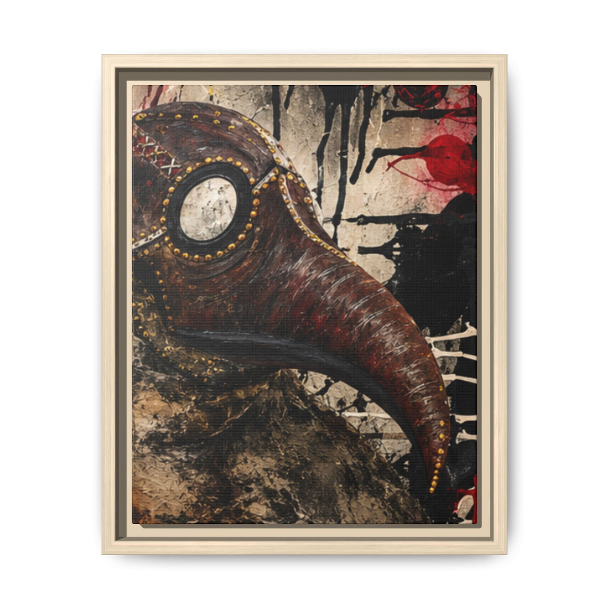 Odd Co. Beauty is Decay – Plague Doctor Framed Canvas | Gothic Dark Wall Art — view 6