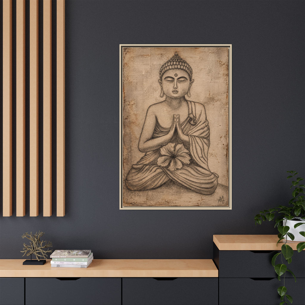 The Quiet Within — Framed Canvas Art | Original Pencil-on-Canvas Artwork by Abbey Johanna — view 8
