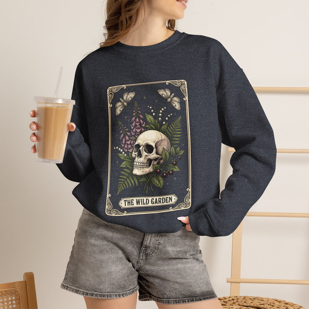 Skull & Fern Gothic Botanicals Sweatshirt | The Wild Garden crewneck — view 4